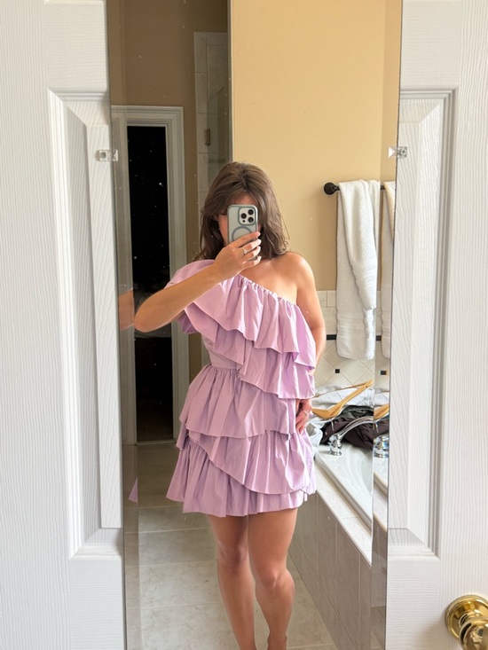 Endless Rose Dresses & Skirts - Endless Rose Lilac One-Shoulder Ruffle Mini Dress